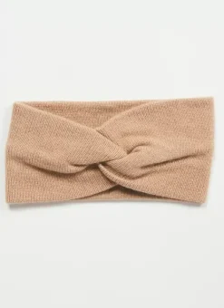 Bandeau Cache Oreilles, 100% Cachemire Camel Bruce Sud Express