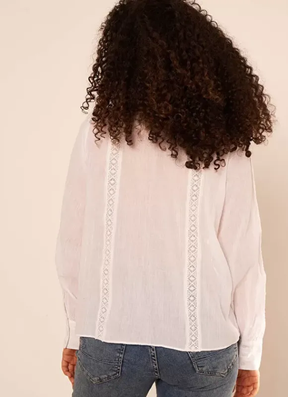 Blouse Gaze De Coton Blanc Tasmine Sud Express