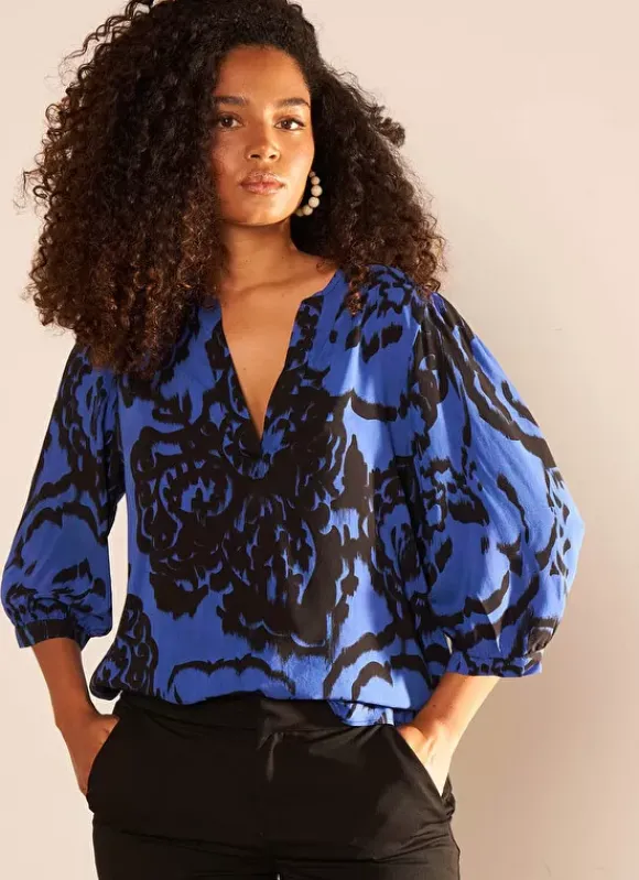 Blouse Imprimee Encolure Tunisienne Neon Tonyx Sud Express