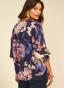 Blouse Imprimee Violet Tomary Sud Express