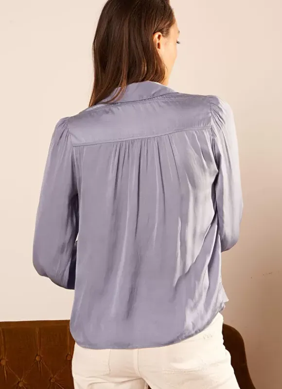 Blouse Satine Col Tunisien Neptune Teddy Sud Express