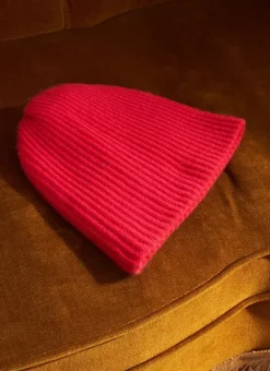 Bonnet 100% Cachemire Framboise Bibou Sud Express