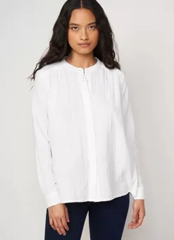 Chemise A Col Rond Blanc Cameline Sud Express