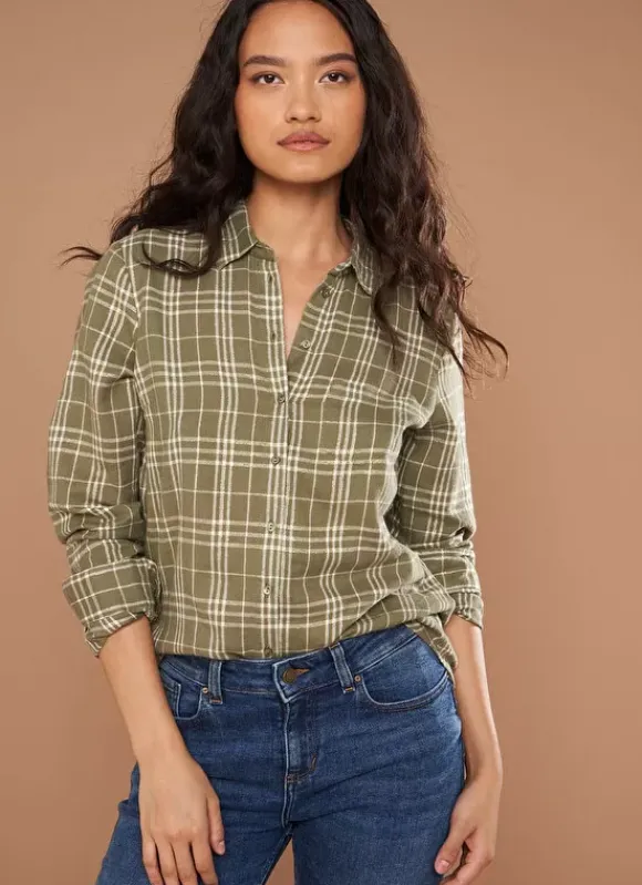 Chemise A Manches Longues Kaki Casali Sud Express