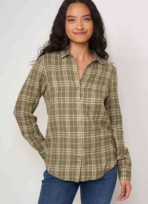 Chemise A Manches Longues Kaki Casali Sud Express