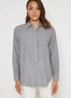 Chemise Ample En Popeline De Coton Gris Cascada Sud Express