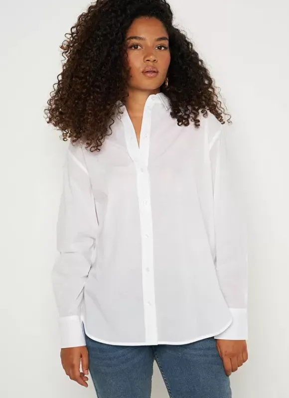 Chemise Ample En Popeline De Coton Blanc Cascade Sud Express