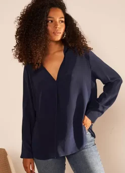 Chemise En Soie Bleu Tibla Sud Express