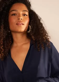 Chemise En Soie Bleu Tibla Sud Express