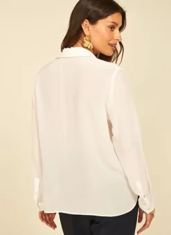 Chemise En Soie Ecru Tibla Sud Express