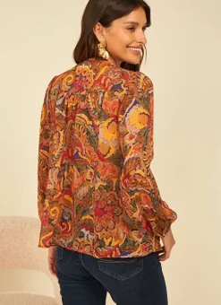 Chemise Imprimee Brique Cagathe Sud Express