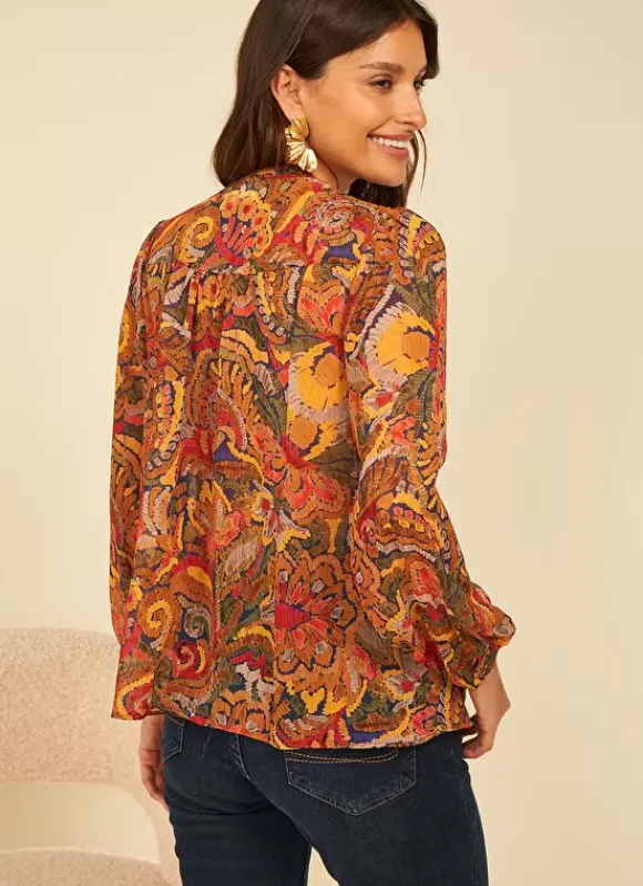 Chemise Imprimee Brique Cagathe Sud Express