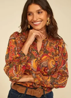Chemise Imprimee Brique Cagathe Sud Express