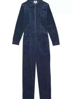Combi Pantalon En Velours Cotele A Manches Longues Indigo Clairy Sud Express