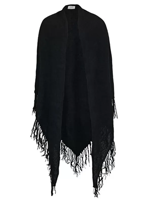 Echarpe A Franges Noir Emmy Sud Express