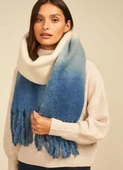 Echarpe Effet Tie And Dye Bleu Edona Sud Express
