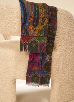 Foulard Imprime Framboise Eliez Sud Express