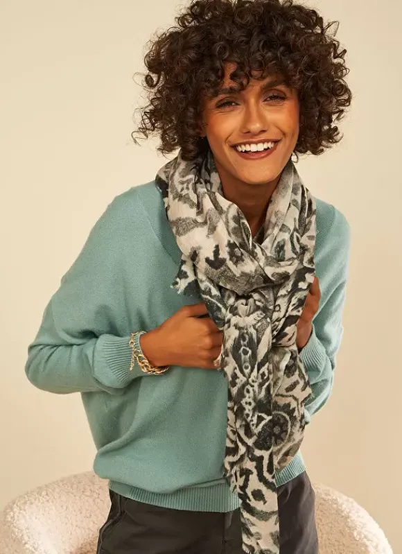 Foulard Imprime Indigo Eily Sud Express