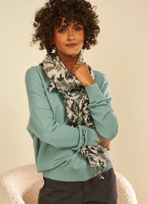 Foulard Imprime Indigo Eily Sud Express