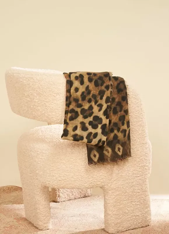 Foulard Imprime Kaki Elif Sud Express