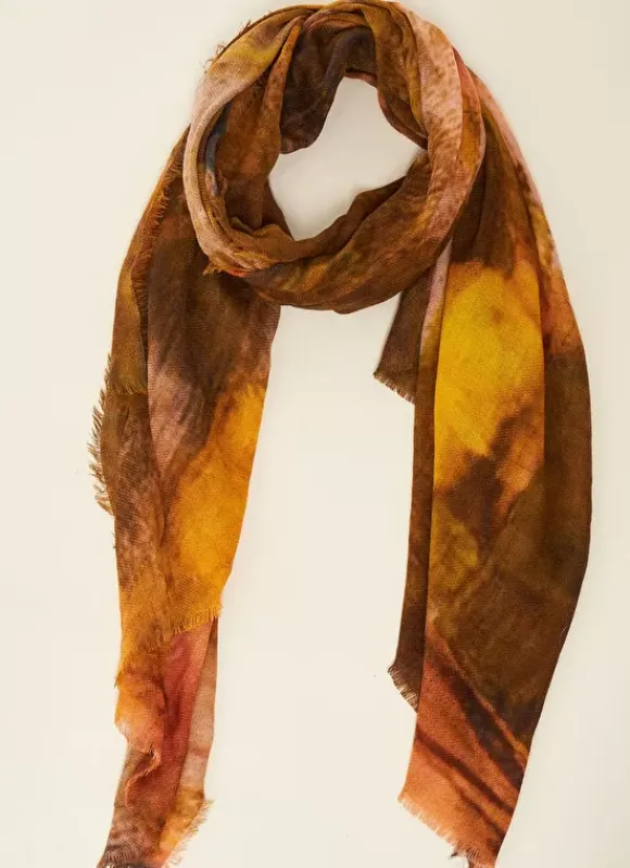 Foulard Imprime Ocre Elioth Sud Express