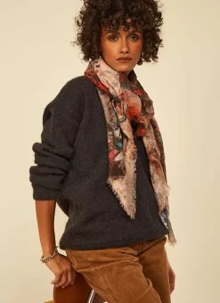 Foulard Imprime Orange Elouane Sud Express