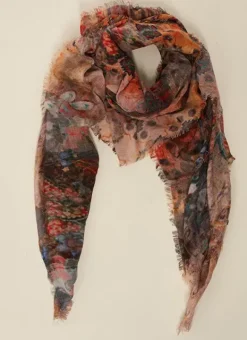 Foulard Imprime Orange Elouane Sud Express