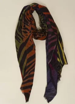 Foulard Imprime Violet Eimy Sud Express