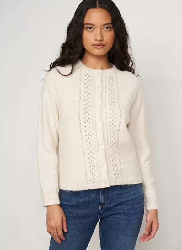 Gilet Col Rond Ecru Gautier Sud Express