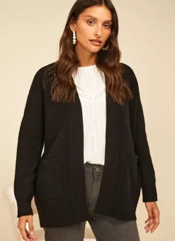 Gilet Mi-Long Ouvert Avec Poches Plaquees Noir Geric Sud Express