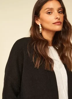 Gilet Mi-Long Ouvert Avec Poches Plaquees Noir Geric Sud Express