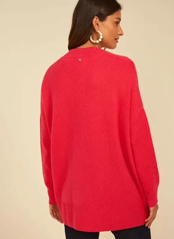 Gilet Mi-Long Ouvert Avec Poches Plaquees Framboise Geric Sud Express