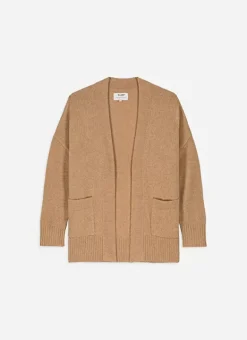 Gilet Mi-Long Ouvert Avec Poches Plaquees Camel Geric Sud Express