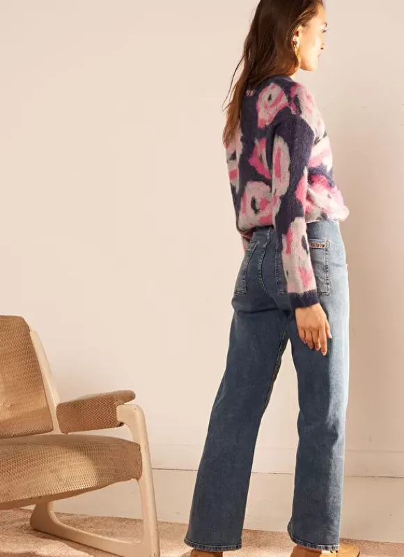 Jean A La Coupe Flare Medium Stone Clara Sud Express