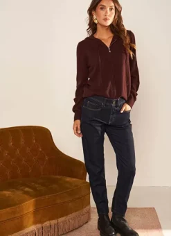 Jean Boyfriend A Cinq Poches, Taille Medium Brut Ben Sud Express