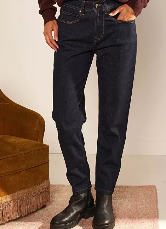 Jean Boyfriend A Cinq Poches, Taille Medium Brut Ben Sud Express