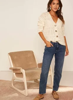 Jean Boyfriend A Cinq Poches Medium Dark Sto Ben Sud Express