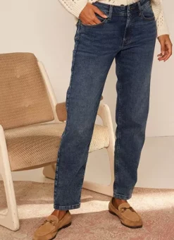 Jean Boyfriend A Cinq Poches Medium Dark Sto Ben Sud Express