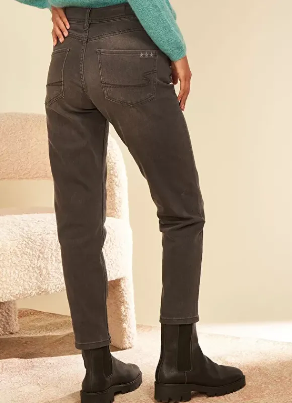 Jean Boyfriend A Cinq Poches Grey Stone Ben Sud Express