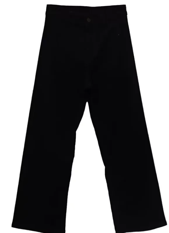 Jean Large, Taille Haute Sans Coutures Sur Les Cotes Noir Clara Sud Express