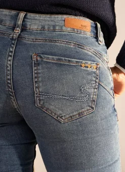 Jean Slim A Cinq Poches Medium Stone Stella Sud Express