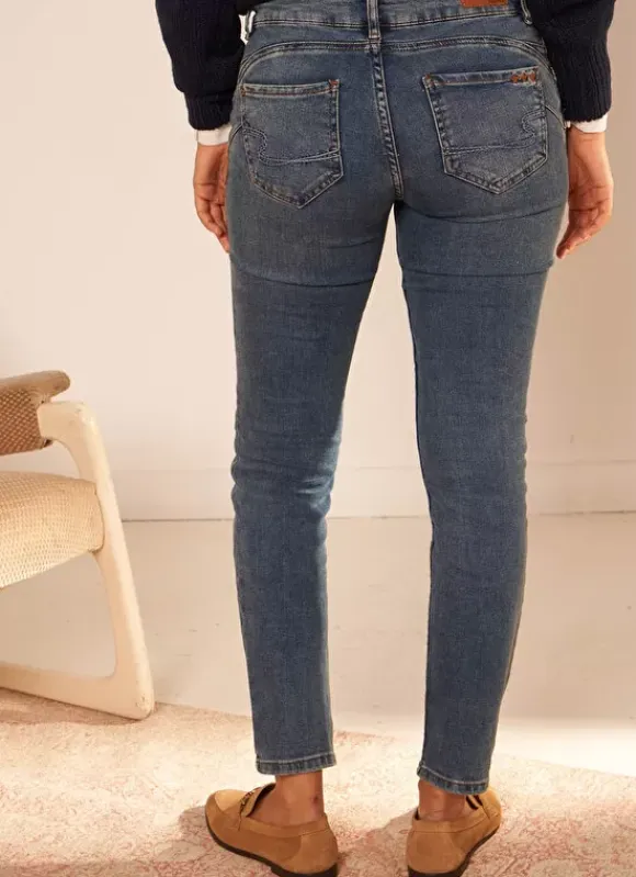 Jean Slim A Cinq Poches Medium Stone Stella Sud Express