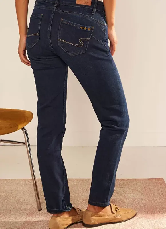 Jean Slim Cinq Poches Dark Stone Stella Sud Express