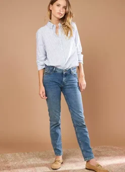 Jean Slim Cinq Poches Medium Dark Sto Stella Sud Express