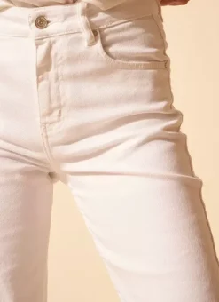 Jean Taille Haute Cinq Poches Ecru Debby Sud Express