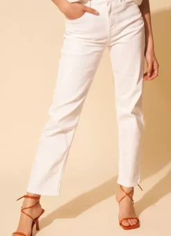 Jean Taille Haute Cinq Poches Ecru Debby Sud Express