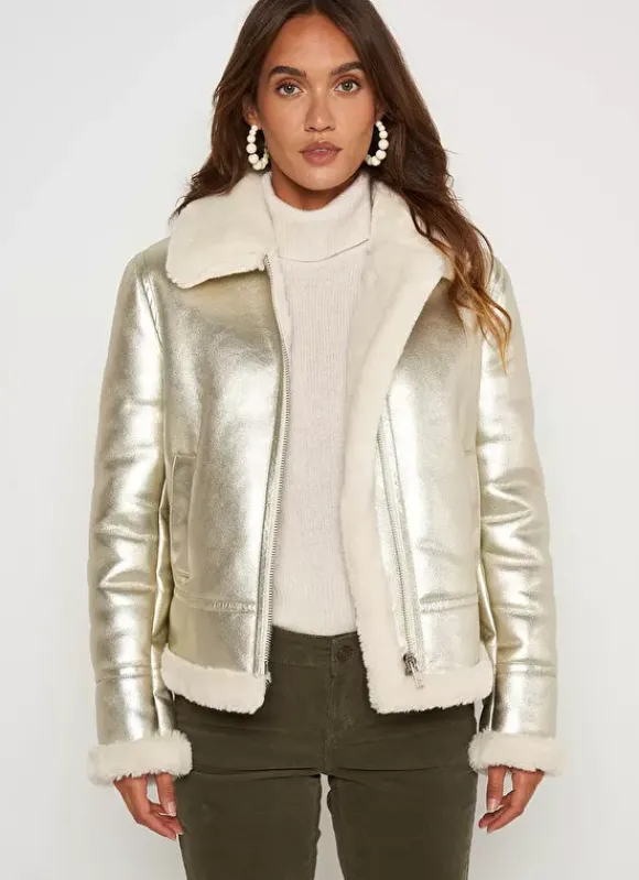 Manteau Court Dore Gold Marance Sud Express