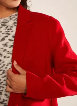 Manteau En Laine Framboise Metoile Sud Express
