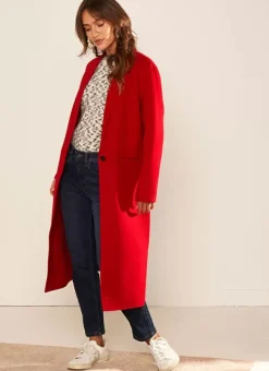 Manteau En Laine Framboise Metoile Sud Express