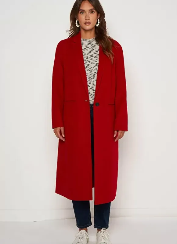 Manteau En Laine Framboise Metoile Sud Express